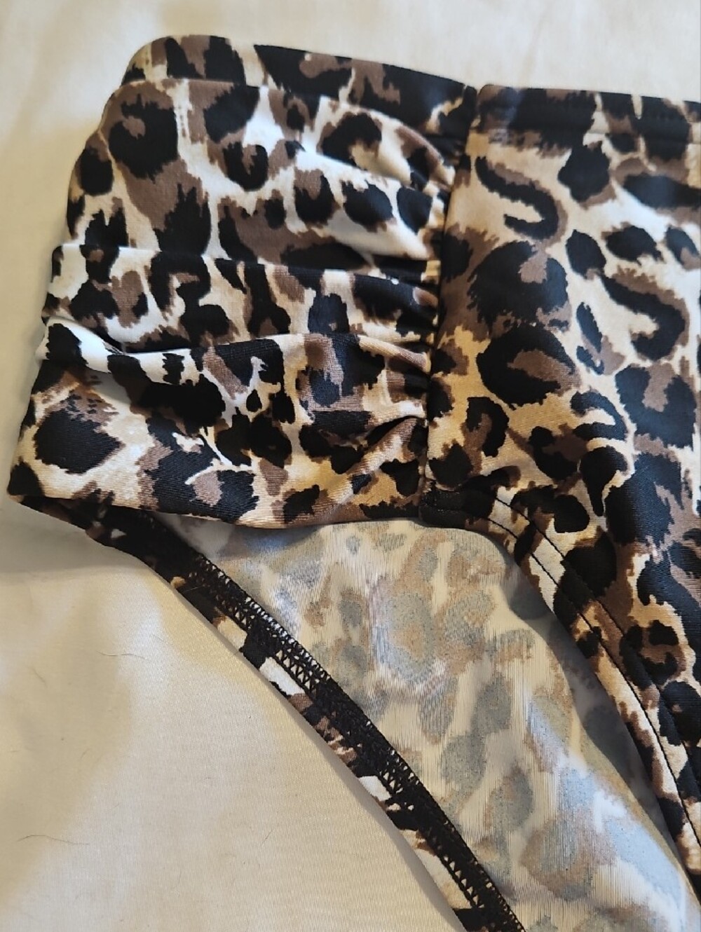 Leopard Print Women’s Bikini Set - Brown & Black - Picture 2 of 6